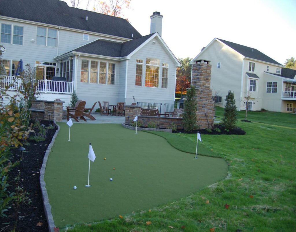 Golfing Green in Backyard