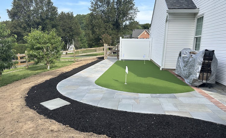 Putting Green In the Back of a House