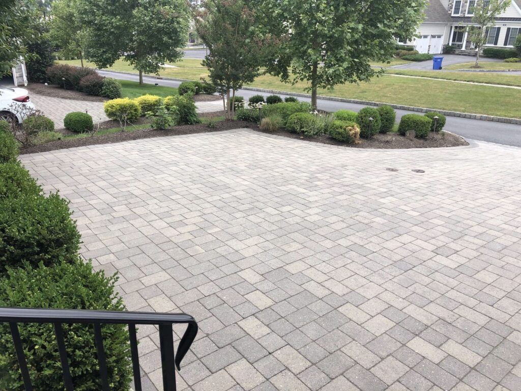 Clean paver Driveway