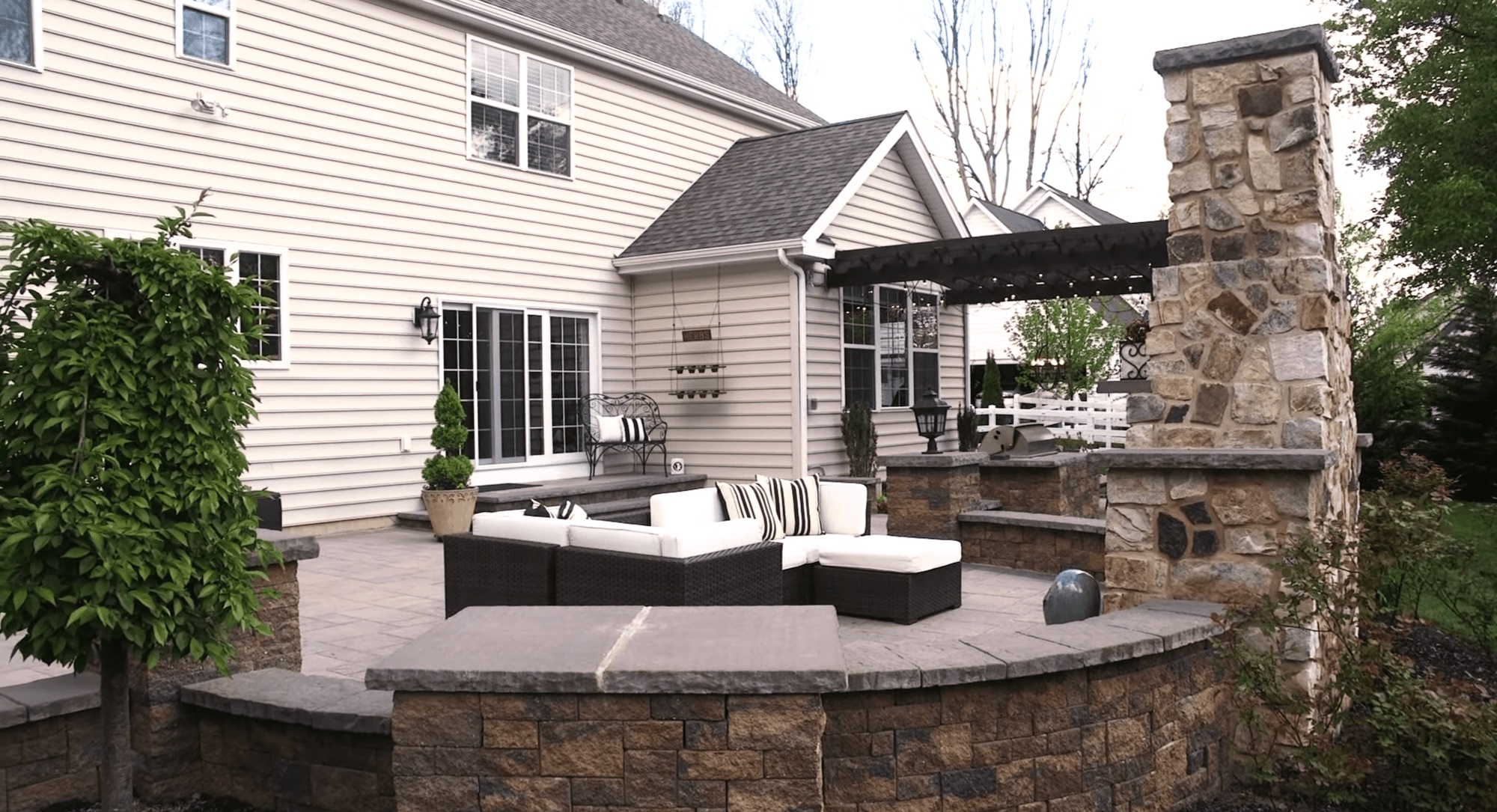 patio with two seating areas from CKC Landscaping