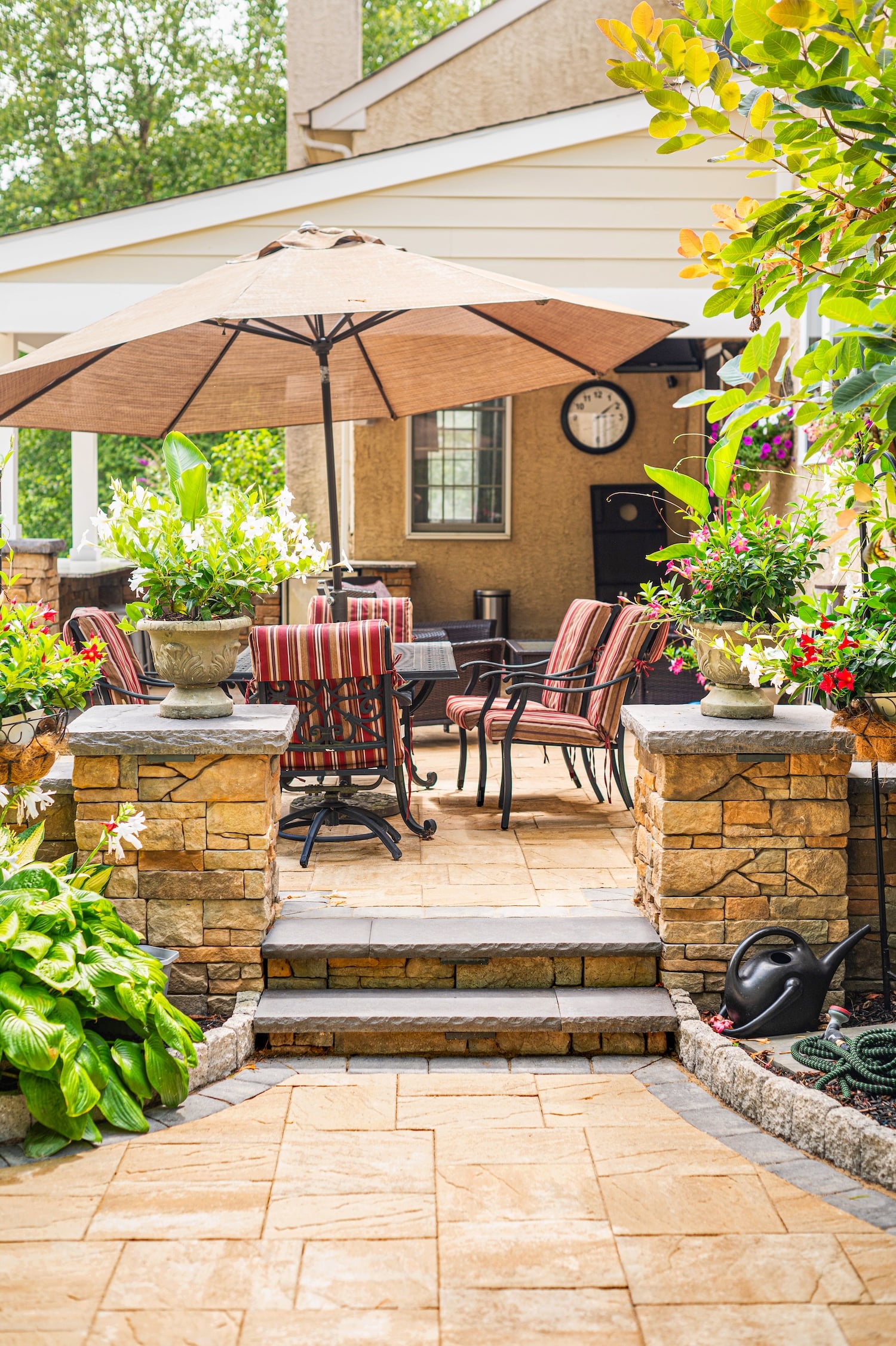 Porch with seating on it from CKC landscaping